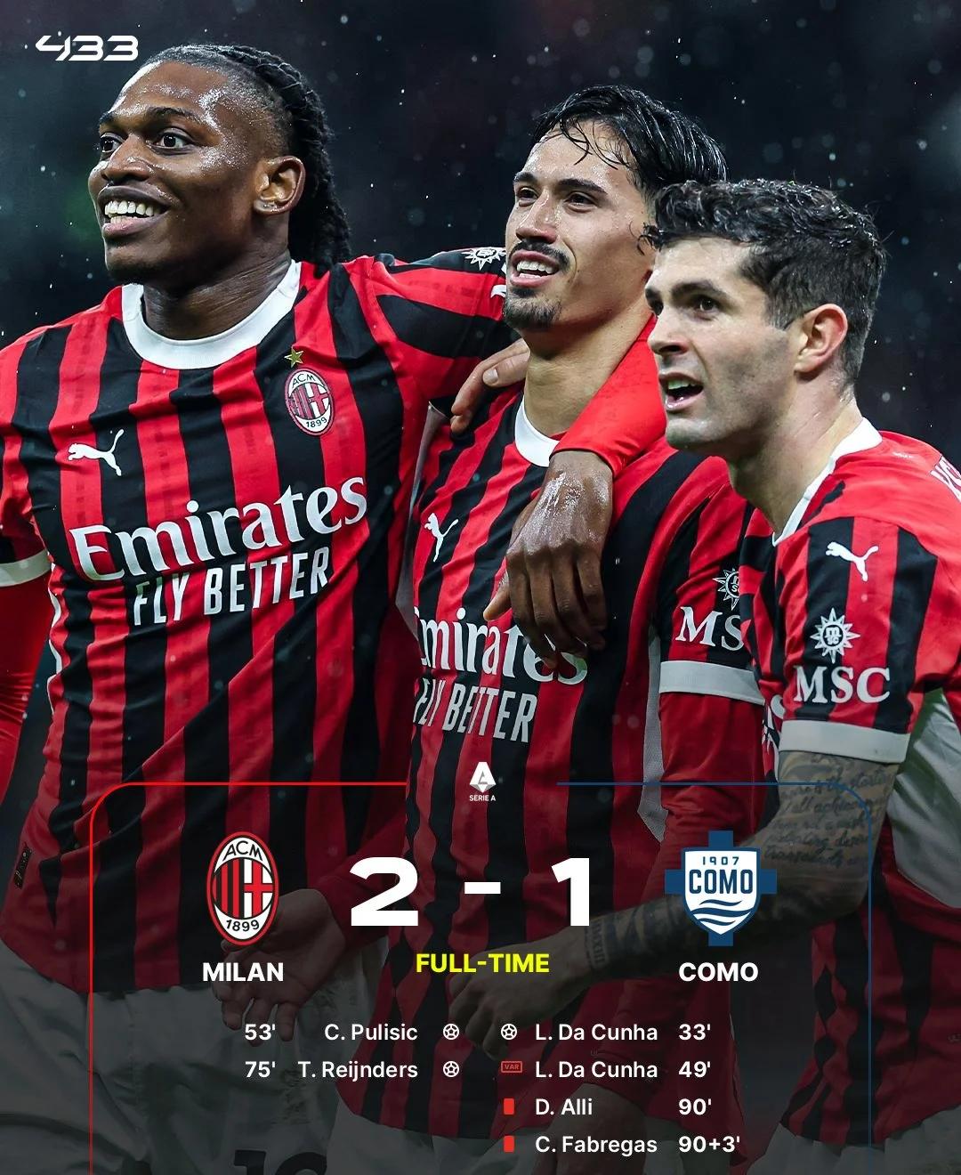 AC米兰豪取胜利,再次证明强大实力 AC米兰豪取胜利,再次证明强大实力